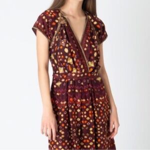 Isabel Marant Etoile  Small Silk Burgundy Dress
